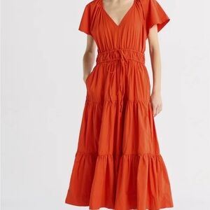 Elegant Orange Maxi Dress